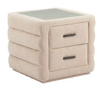Soffice Beige Nightstand – Modern Design by Zuo Modern