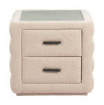 Modern Beige Nightstand 17.3