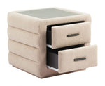 Soft Beige Fabric Nightstand – Zuo Modern Bedroom Accent