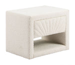 Zuo Modern Baris Ivory Nightstand with Drawer