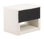 Zuo Modern Compact Nightstand in Ivory Finish