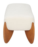 Contemporary Ivory Seating Bench for Living or Entryway