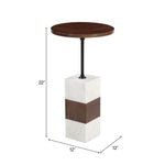 Contemporary Marble Side Table for Bedroom or Lounge
