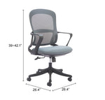 Modern Mesh Task Chair – Breathable Gray Adjustable Office Chair