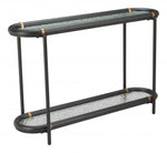 Contemporary Black Glass Console Table 32