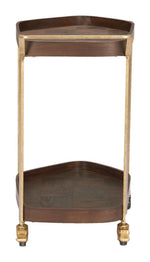 Contemporary Bar Cart in Walnut – Mobile Storage by Zuo Modern