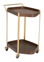 Stela Bar Cart for Kitchen & Dining – Walnut Wood Finish by Zuo Modern