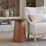 Contemporary Round Table with Ash Veneer Base