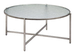 Contemporary Glass & Metal Round Coffee Table