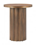 Contemporary Burl Veneer Accent Table