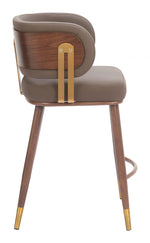 Ergonomic Counter Chair with Armrests and Footrest