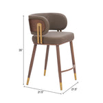Elegant Faux Leather Counter Chair for Hospitality Spaces