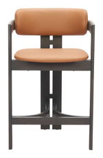 Contemporary Brown Counter Chair for Dining or Bar Space