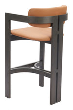 Brown Faux Leather Barstool 40