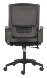 Zuo Modern Black Office Chair – Breathable Mesh with Wheels