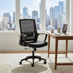 Black Mesh Office Chair – Low Back Swivel by Zuo Modern