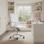 White Mesh Office Chair – Ergonomic Swivel by Zuo Modern