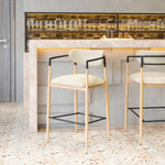 Oyster Gray & Natural Equinox Barstool 42.1