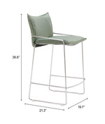 Vibrant Green Counter Stool For Modern Interiors