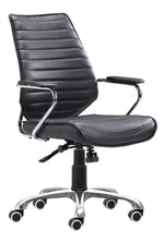 Enterprise Low Back Office Chair Black – Modern Executive Seating by Zuo Modern