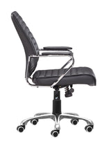 Adjustable Low Back Swivel Chair Black – Enterprise Collection by Zuo Modern