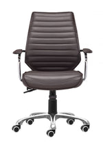 Espresso Executive Office Chair – Tufted Faux Leather by Zuo Modern