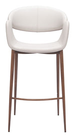 Indoor Barstool – Plush Seat with Walnut-Finished Steel Legs