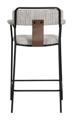 Zuo Modern Gray Tweed Counter Stool – Stylish Seating for Kitchen & Bar