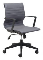 Zuo Modern Stacy Office Chair – Dark Gray Faux Leather Desk Chair