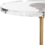 Elegant glass and metal table