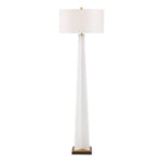Statement white acrylic floor lamp