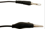 18 Gauge Insulated Test Leads with Alligator Ends – Black
