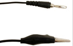 18 Gauge Insulated Test Leads with Alligator Ends – Black, 24 Inch