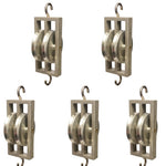 Dual Wheel Aluminum Pulleys for Physics Labs (5 Pack)