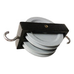Physics Lab Pulley – Double Groove, Hooks for Tandem Mount