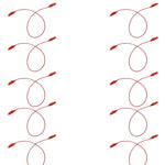 Alligator-to-Alligator Test Leads – 18 Gauge Red (Set of 10)