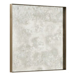 Redric Square Mirror with Plated Brushed Brass Stainless Steel Frame