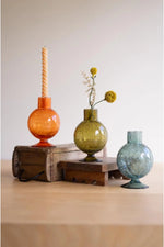 glass ball candle holders,