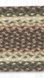 Braided Jute Oval Stair Protector Taupe Brown Cactus Country Style