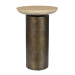 Oslo travertine accent table