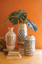 spun bamboo vase