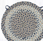 Coastal-Inspired Chair Pad – Earth Rugs Natural Fiber Blue/Natural 15.5