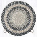 Eco-Friendly Round Seat Pad – Gray Sand Ivory Hand-Braided Jute