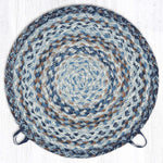 Country Style Chair Pad – Denim Jute Square Seat Mat by Earth Rugs