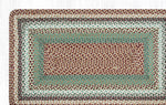 Buttermilk & Cranberry Braided Rug – Oblong Jute 27x45 Floor Accent