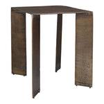 Round metal patio table