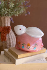 hand-painted glass bunnies