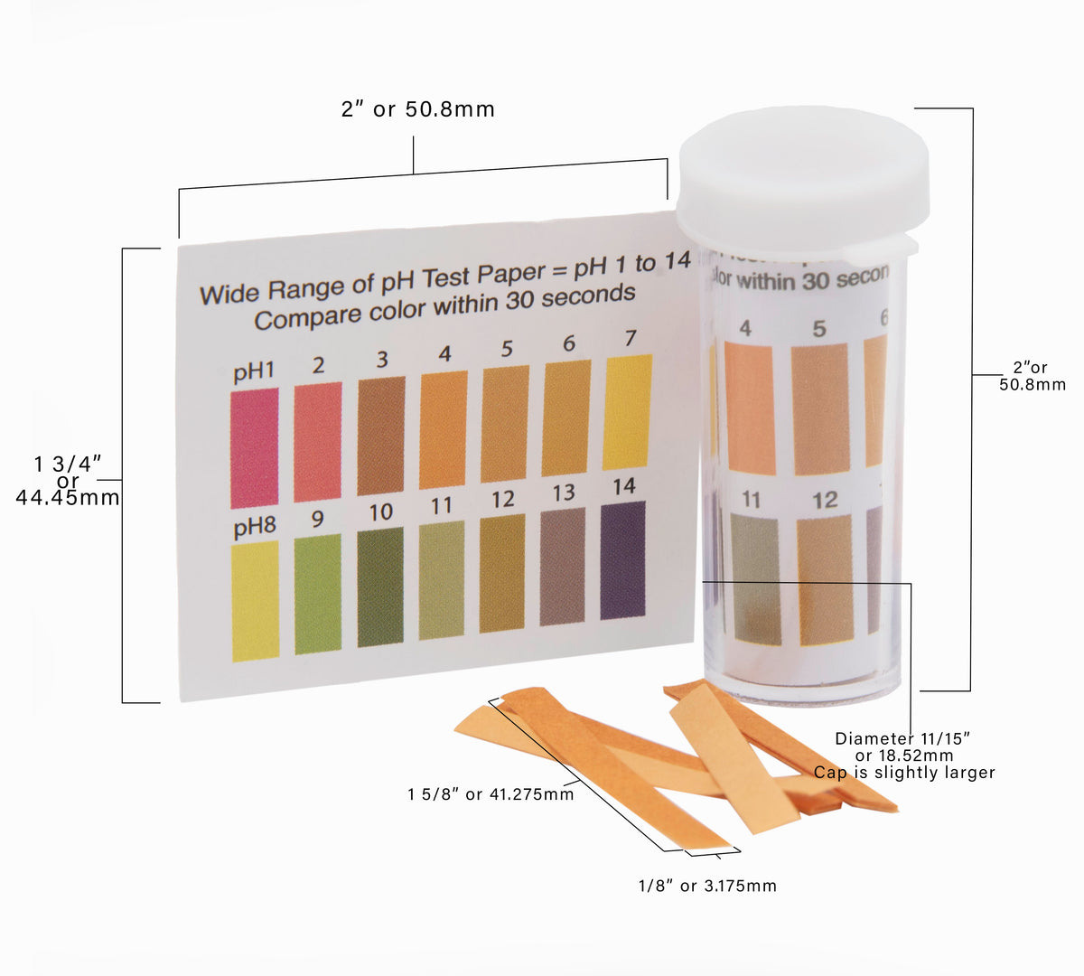 Wide Range PH Test Strip Indicator Paper 1 To 14 Scale With Color Char wide-range-ph-test-strip-indicator-paper-1-to-14-scale-with-color-char
