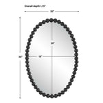 Elegant Black Oval Mirror by Uttermost – Indoor Home Décor Accent, 20×30 in