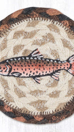 Eco-friendly red salmon rustic farmhouse drink coaster